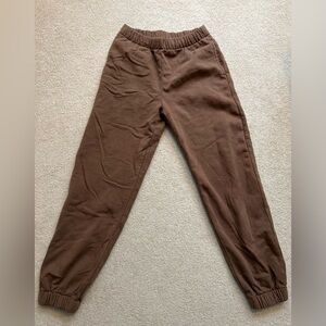 John Galt One Size Brown Cuffed Women’s Sweatpants